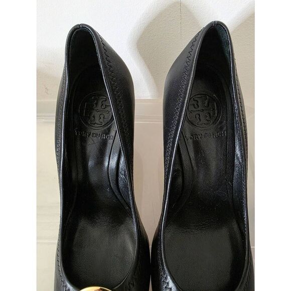 Tory Burch Black Lether Sally Pumps W5.5 (3.5" heel) - Picture 4 of 9